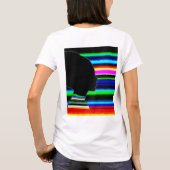 Blue Glitch Profile – Pop Art T‑Shirt Tシャツ (裏面)