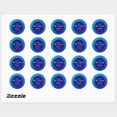 Blue Glitter Bachelorette Party  ラウンドシール (シート)