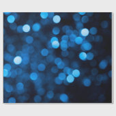 Blue glitter bokeh texture lights ラッピングペーパー (フラット)