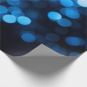 Blue glitter bokeh texture lights ラッピングペーパー (角)
