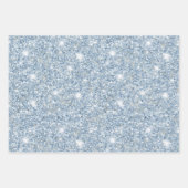 Blue Glitter Egg Shell Basket Weave Birthday ラッピングペーパーシート (正面2)