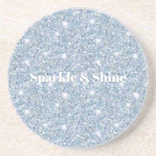 Blue Glitter Sparkle コースター (正面)