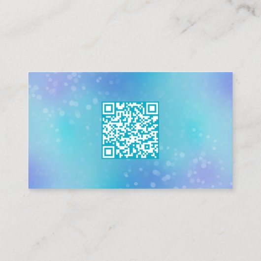 Blue glitter sparkly Makeup artist 名刺 (裏面)