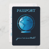 Blue Globe Passport Travel Diaper Raffle エンクロージャーカード (正面/裏面)