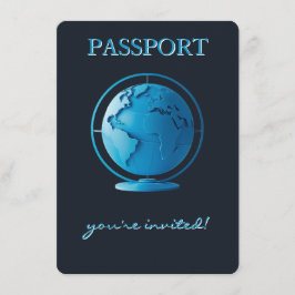 Blue Globe Passport Travel Diaper Raffle エンクロージャーカード