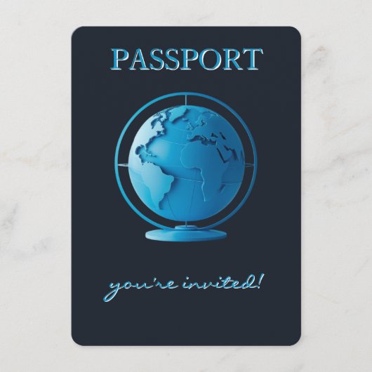 Blue Globe Passport Travel Diaper Raffle エンクロージャーカード (正面)