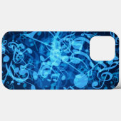 Blue Glowミュージックノート Case-Mate iPhoneケース (裏面 (横))