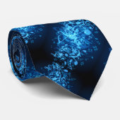 Blue Glow Music Notesパターンタイ2 ネクタイ (ロール)