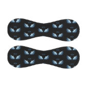 Blue Glowing Angel Wings on black background 野球ボール (パネル)
