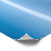 Blue glowing neon line art wave ポスター (角)