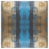 Blue Gold Abstract Seamless Pattern Fabric ファブリック (見本)