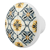 Blue Gold  and Off White Pattern  セラミックノブ (右)