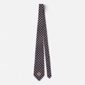 Blue Gold Baseball Icon Necktie ネクタイ (正面)