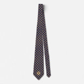 Blue Gold Basketball Icon Necktie ネクタイ (正面)