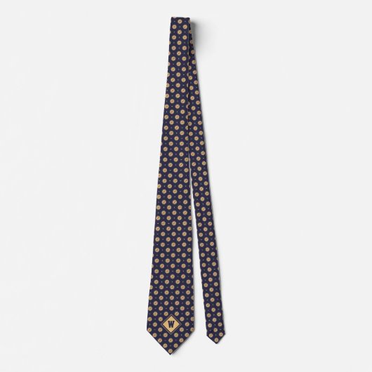 Blue Gold Basketball Icon Necktie ネクタイ (正面)