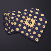 Blue Gold Bowling Ball Icon Necktie ネクタイ