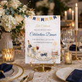 Blue Gold Celebration Night Invitation 招待状