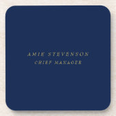 Blue Gold Colors Professional Classical Plain コースター (正面)