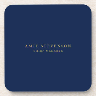 Blue Gold Colors Professional Classical Plain コースター