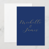 Blue & Gold Colors Professional Trendy Modern Name ノートカード (正面/裏面)