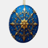 Blue Gold Decorative Holiday Ornament セラミックオーナメント (右)