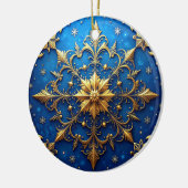 Blue Gold Decorative Holiday Ornament セラミックオーナメント (左)