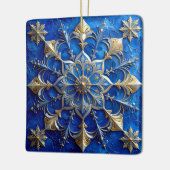 Blue Gold Decorative Holiday Ornament セラミックオーナメント (左)