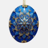Blue Gold Decorative Holiday Ornament セラミックオーナメント (右)