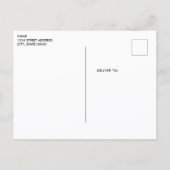 Blue Gold Decorative Holiday Postcard ポストカード (裏面)