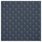 Blue Gold Elegant Fabric Crafting Pattern ファブリック (見本)