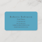 Blue Gold Elegant Marble Modern 名刺 (裏面)