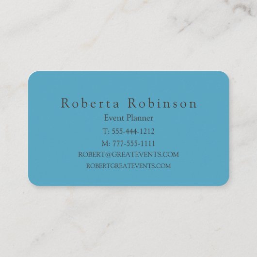 Blue Gold Elegant Marble Modern 名刺 (裏面)