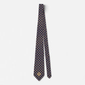 Blue Gold Football Icon Necktie ネクタイ (正面)