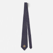 Blue Gold Golf Ball Icon Necktie ネクタイ (正面)