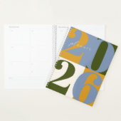 Blue Gold Green Bold Year Color Block Planner プランナー手帳 (ディスプレー)