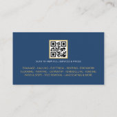 Blue Gold Handyman Repair & Maintenance QR Code 名刺 (裏面)