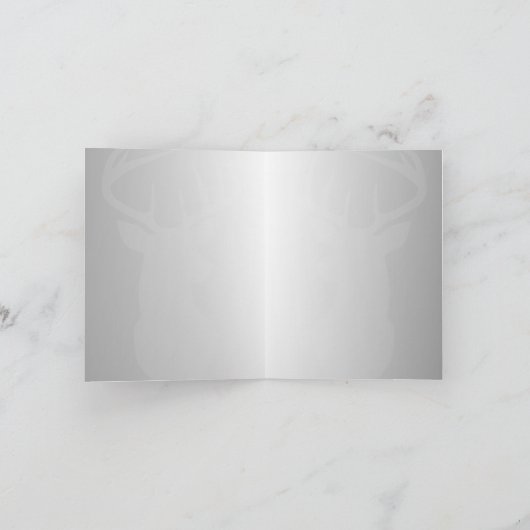 Blue & Gold Holiday Greeting Card (4 Pages) カード (内部)