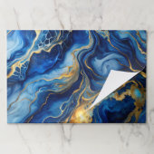 Blue & Gold Marble Decorative Decoupage Art Paper ペーパーパッド (折り畳み)