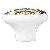 Blue Gold Orange and Brown Pattern  セラミックノブ (側面)