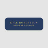 Blue Gold Professional Trendy Own Name 名札 (正面)