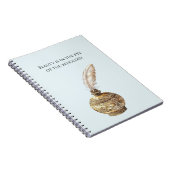 Blue Gold Vase White Feather ノートブック (右側)