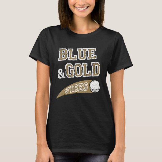 Blue & Gold Vibes Hockey Team Fan_1 Tシャツ (正面)