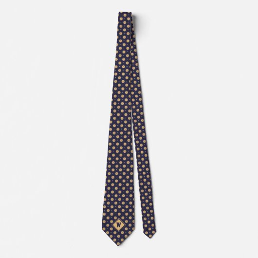 Blue Gold Volleyball Icon Necktie ネクタイ (正面)