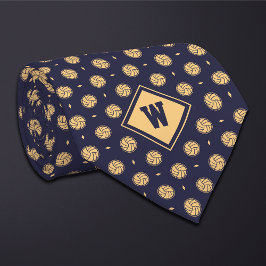 Blue Gold Volleyball Icon Necktie ネクタイ