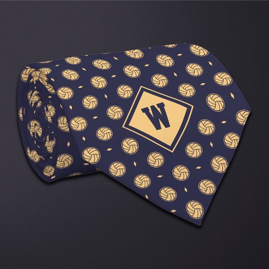 Blue Gold Volleyball Icon Necktie ネクタイ