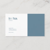 Blue Gold Watercolor Foliage Serene Landscape 名刺 (裏面)