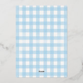 Blue Goldendoodle Puppy Dog Pawty 1st Birthday 箔招待状 (裏面)