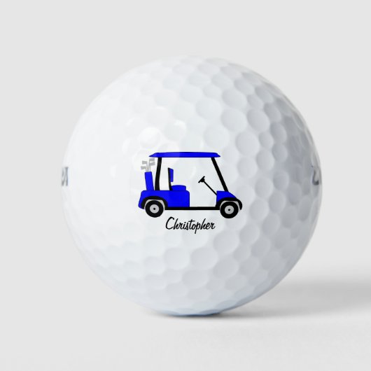 Blue Golf Buggy Design ゴルフボール (正面)