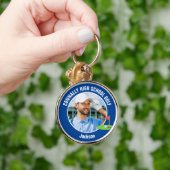 Blue Golfer Photo High School Golf Team キーホルダー (手)