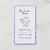 Blue Goose間抜け Baby Showerブックリクエスト エンクロージャーカード (正面)